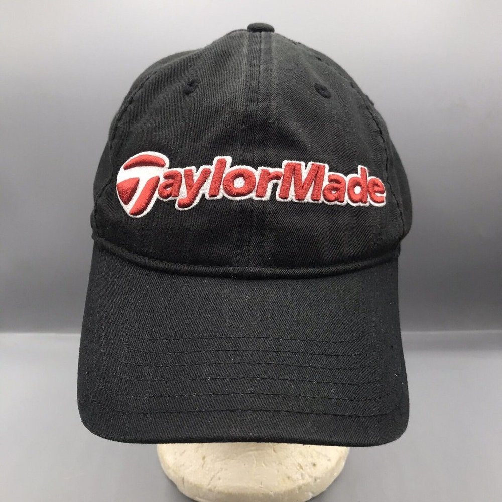 Taylormade Tmax Gear Hat Cap Golf Adjustable Strapback Logo Black Red VGC